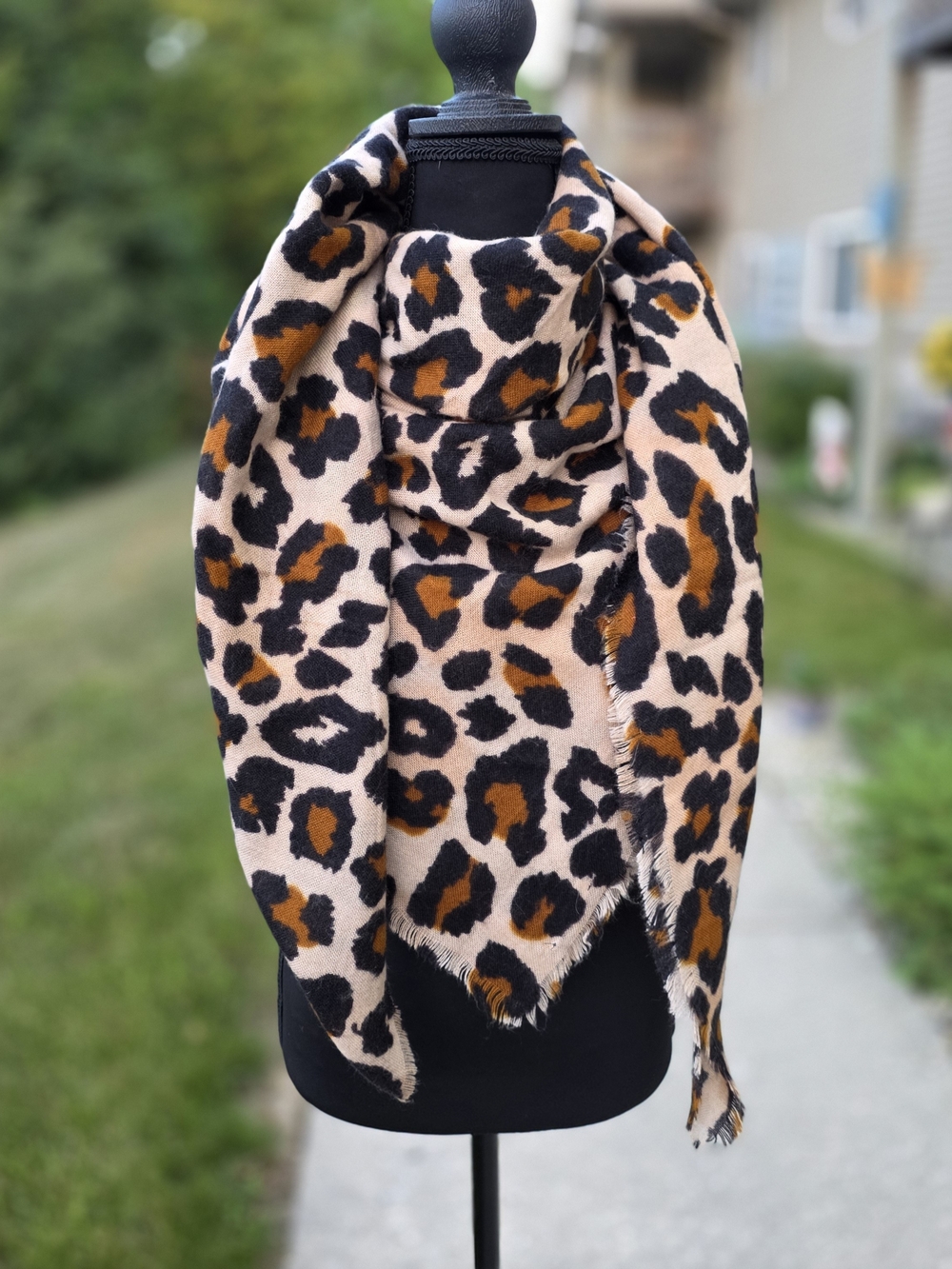 Maurices Oversized Leopard Print Blanket Scarf